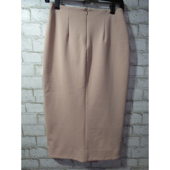 $220 N Nicholas Petal Pink Ponti Wrap Front Skirt 4 US 8UK NWT - Picture 7 of 11